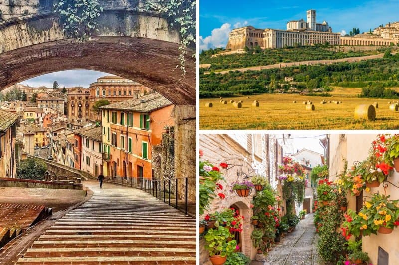 Autentická Umbria, Assisi, dedina kvetov Spello a sladké bozky v Perugii