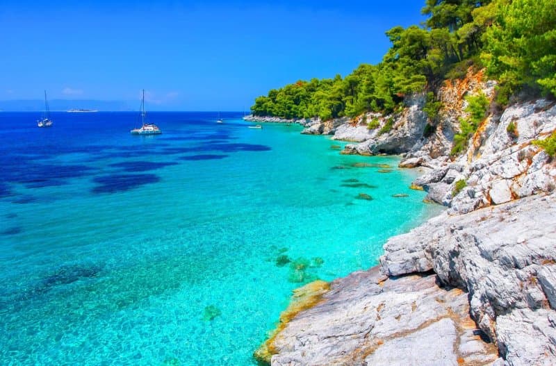 Zelený Skiathos a Skopelos, ostrov filmu Mamma Mia LETECKY