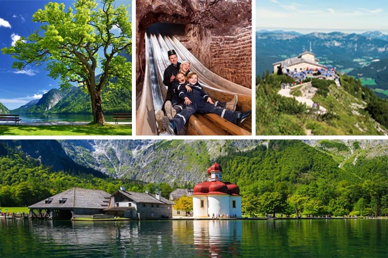 Smaragdové jazero Königsee, Orlie hniezdo, soľná baňa a alpská likérka