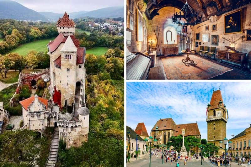 Majestátny hrad Lichtenstein a pôvabné mestečko Perchtolsdorf
