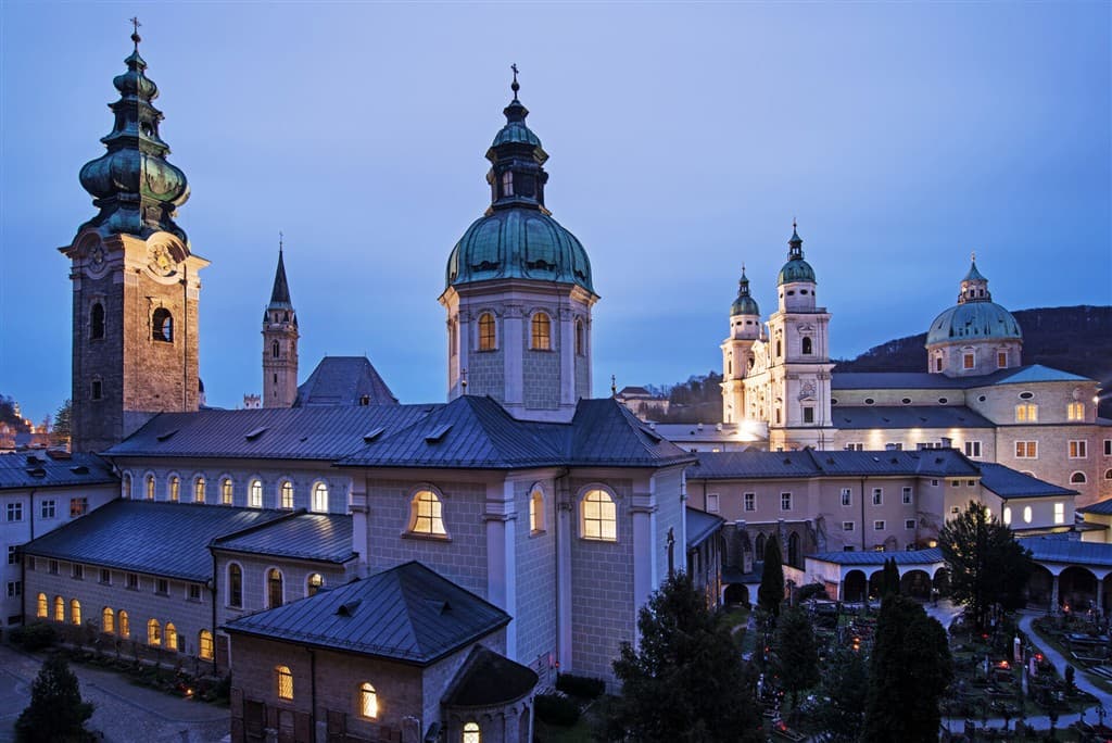Salzburg - Čertovská družina v soľnej komore - Pohľad na mesto