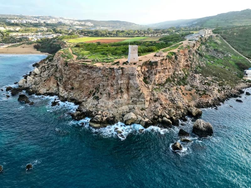 Malta a Gozo- pohľad na útes