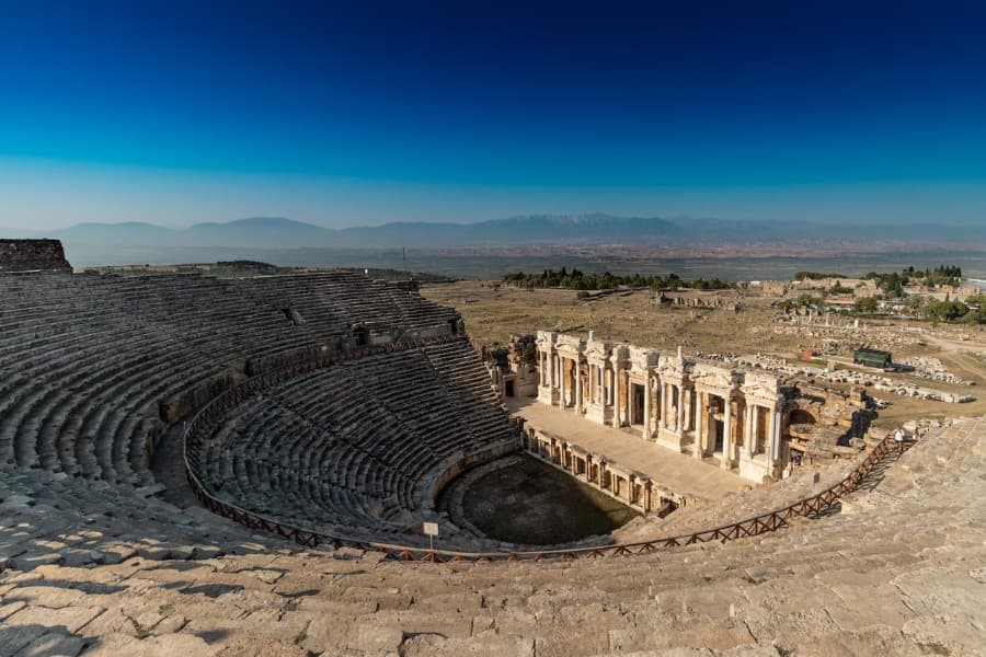 Divadlo v antickom meste Hierapolis. Turecko