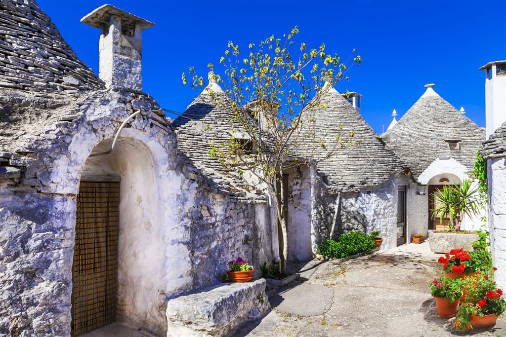 Domy typu „trulli“ v meste Alberobello