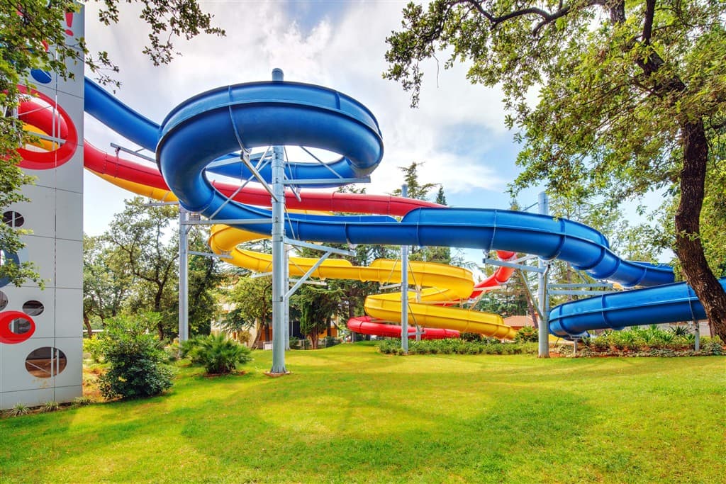 tobogány v hoteli Garden Istra, Umag, Chorvátsko