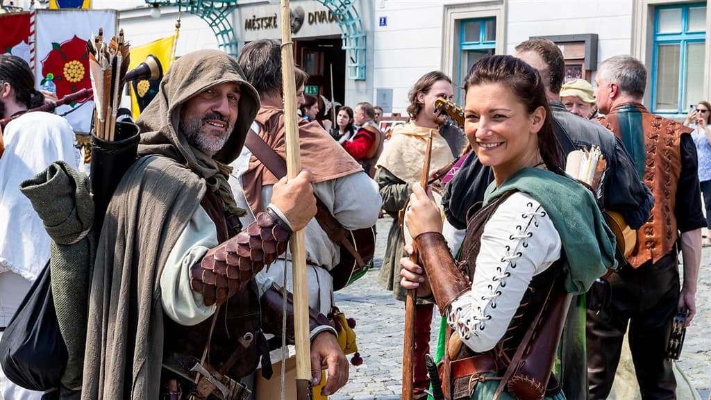 Slávnosti päťlistej ruže, zámok Třeboň a historický Třebíč