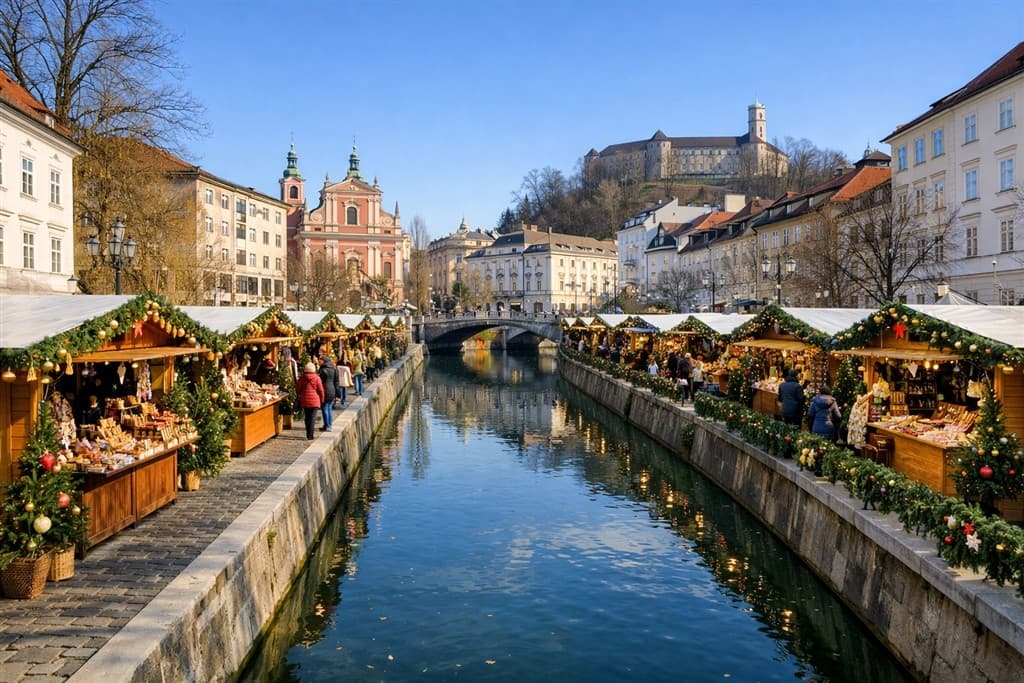 Advent v Slovinsku – Ľubľana a jazero Bled
