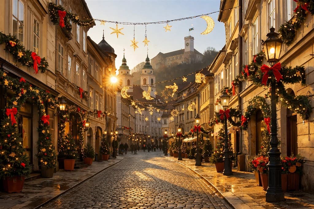 Advent v Slovinsku – Ľubľana a jazero Bled