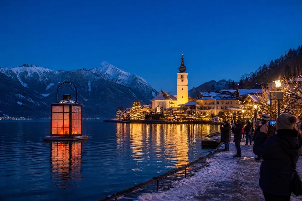 Advent v Hallstatte a Wolfgangsee