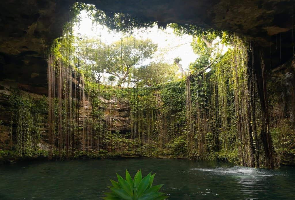 Krasová zatopená jaskynka alebo Cenote