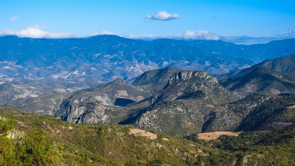 Impozantné pohorie Sierra Madre v Oaxaca