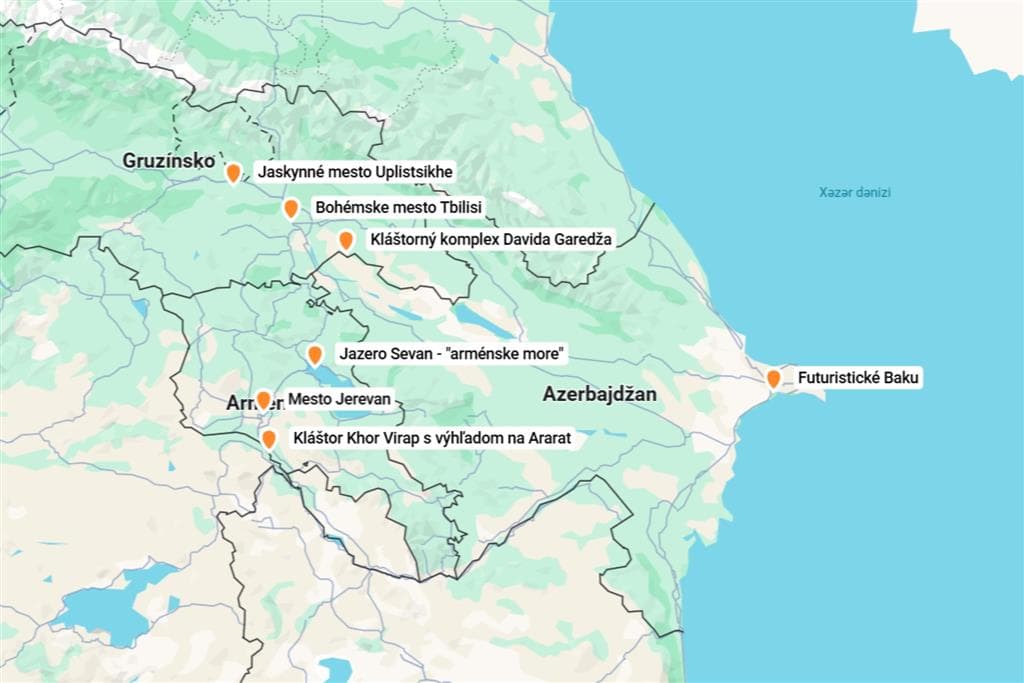 Impozantný Kaukaz – Azerbajdžan, Gruzínsko a Arménsko