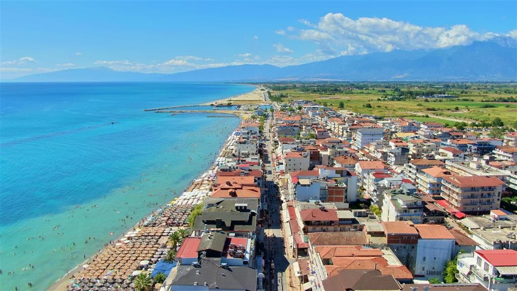 Panoráma - autobusová doprava  - Grécko, Olympská riviéra, Paralia