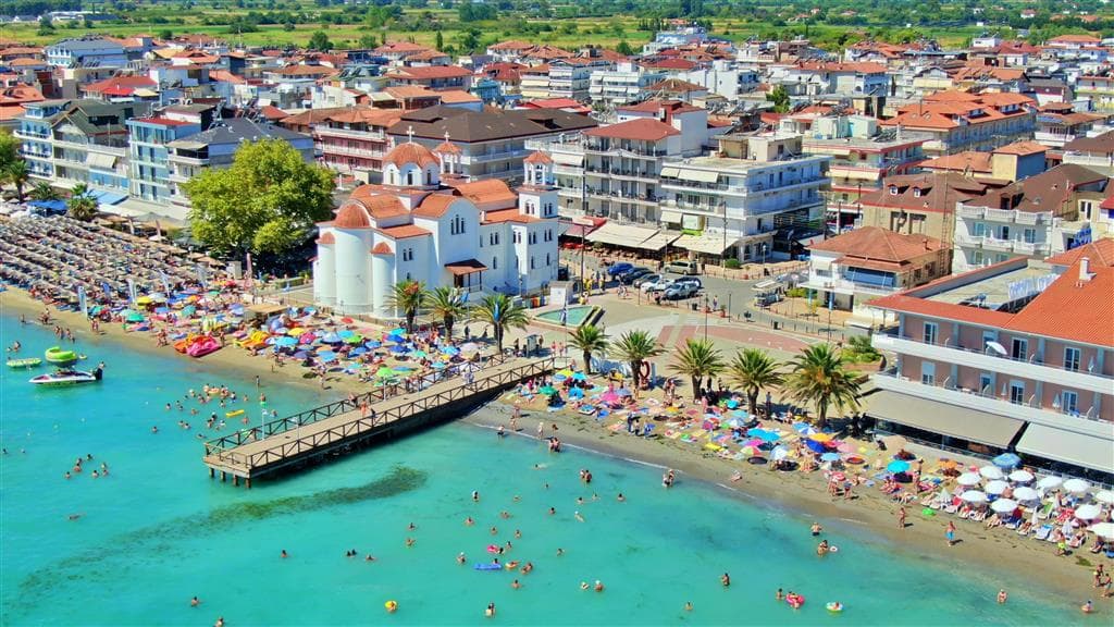 Panoráma - autobusová doprava  - Grécko, Olympská riviéra, Paralia