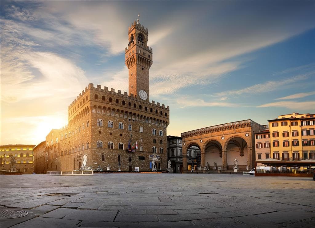 , Letecký poznávací zájazd, Taliansko, Florencia - kolíska renecancie, radnica, palác Vecchio