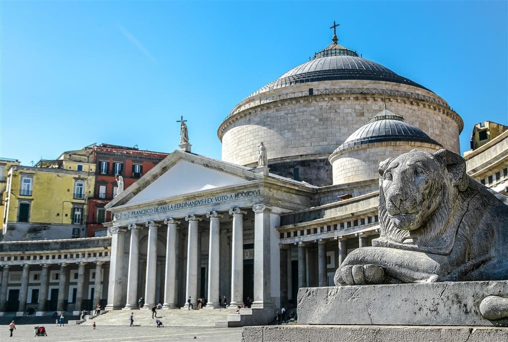 , autobusový poznávací zájazd, Kampánia s pobytom pri mori, Neapol, Piazza del Plebiscito, bazilika San Francesco di Paola