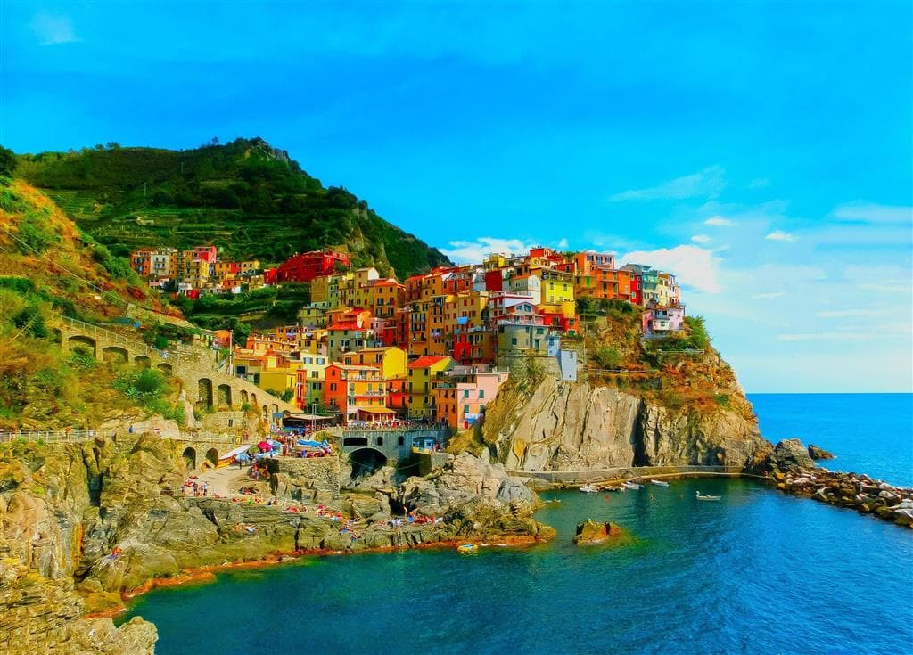 , autobusový poznávací zájazd, Ligúrska riviéra s kúpaním, Cinque Terre, Manarola