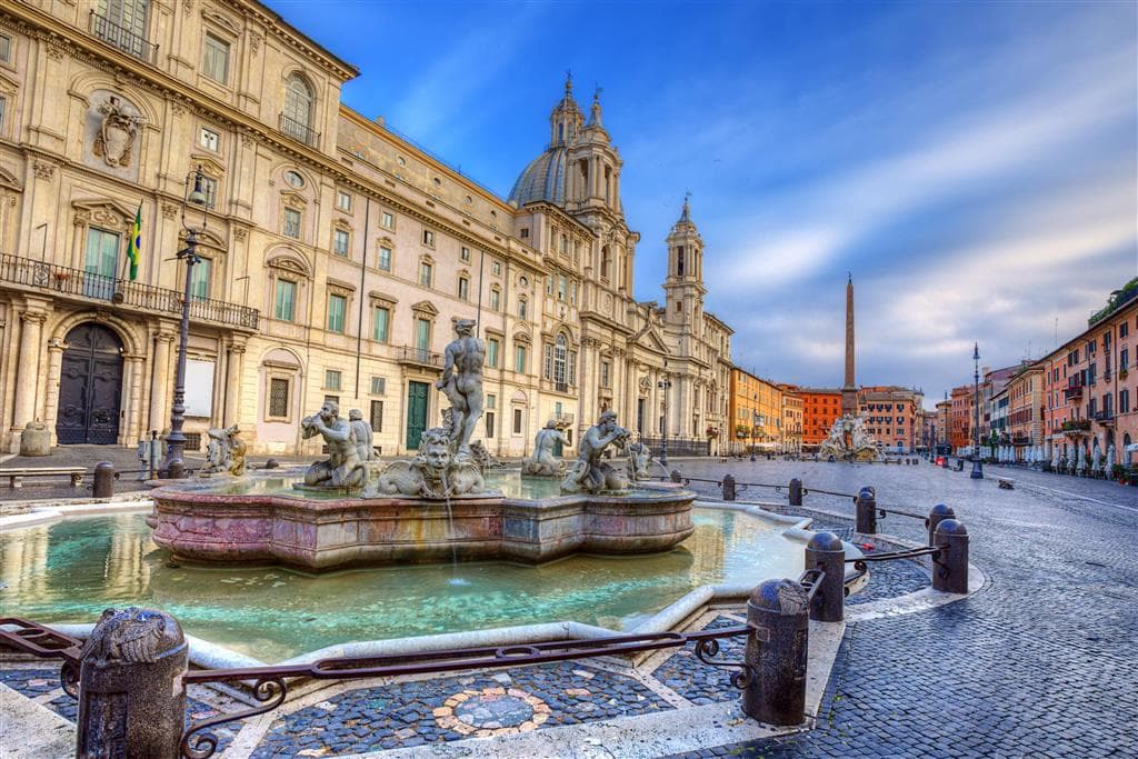 , autobusový poznávací zájazd, Rím - metropola Talianska, Piazza Navona, Fontána štyroch riek