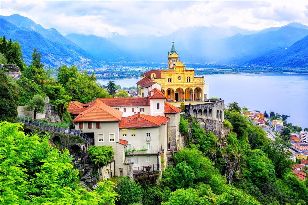 , autobusový poznávací zájazd, Švajčiarsky okruh, Locarno, Madona del Sasso
