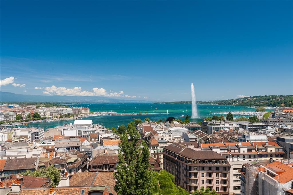 , autobusový poznávací zájazd, Švajčiarsko, Ženeva, Jet d´Eau