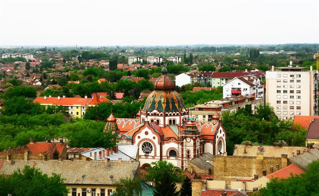 , autobusový poznávací zájazd, Balkán, Srbsko, Subotica, panoráma mesta