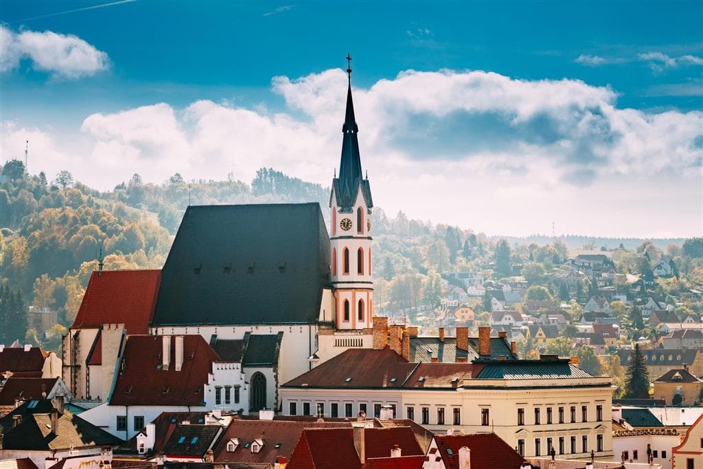 , autobusový poznávací zájazd, Praha - zámky a hrady v Čechách, Český Krumlov, kostol sv. Víta
