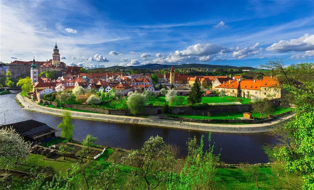 , autobusový poznávací zájazd, Česko a Rakúsko, Český Krumlov, Panoráma mesta