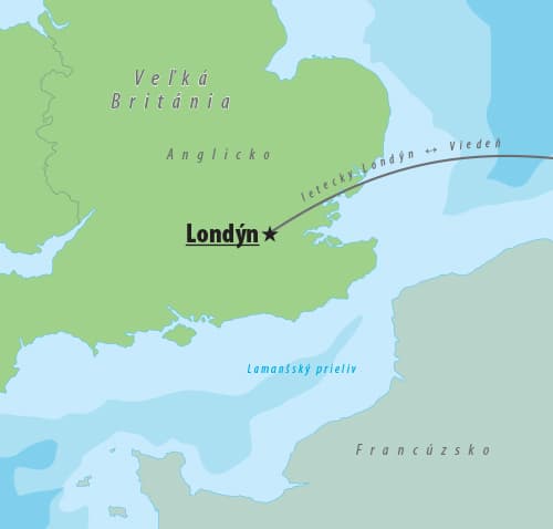 , Letecký poznávací zájazd, Veľká Británia, Kráľovský Londýn a Windsor, mapa
