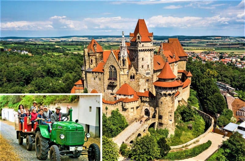 Romantický zámok Kreuzenstein a raj vína v Poysdorfe