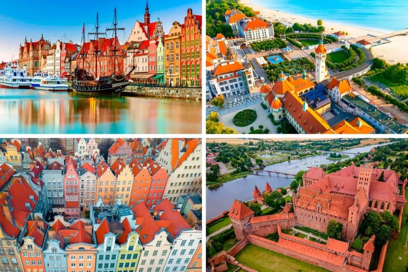 Severné Poľsko - Gdansk, pláže Sopotu, hrad a polostrov Hel LETECKY